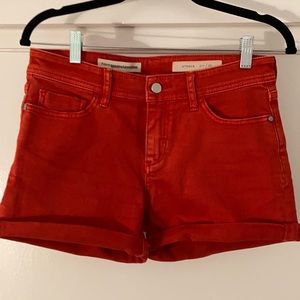 Anthro Pilcro and the Letterpress Red Denim Shorts